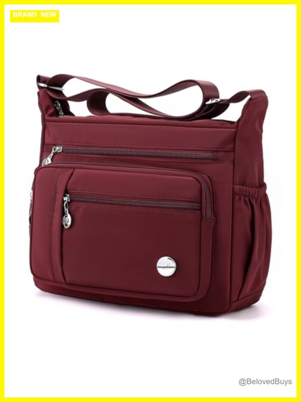 Crossbody Bag with Multiple Pockets, Top Handle Satchel, Roomy Shoulder Handbag